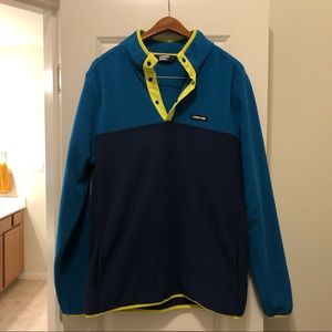 Lands’ End Men’s Heritage Fleece Snap Neck Pullover Top